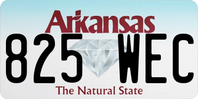 AR license plate 825WEC