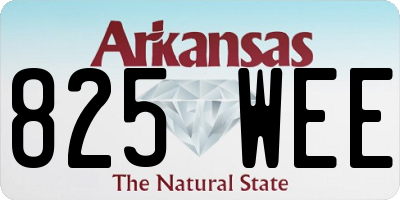 AR license plate 825WEE