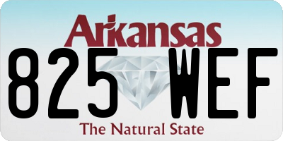 AR license plate 825WEF