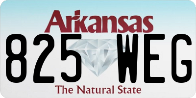AR license plate 825WEG