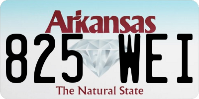 AR license plate 825WEI