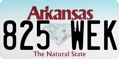 AR license plate 825WEK
