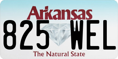AR license plate 825WEL
