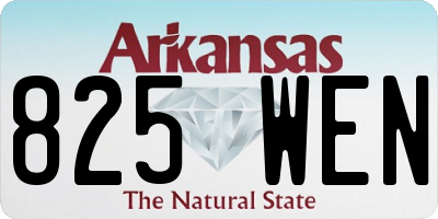 AR license plate 825WEN