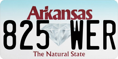 AR license plate 825WER