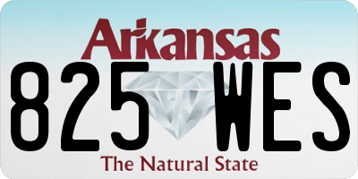 AR license plate 825WES