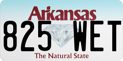 AR license plate 825WET
