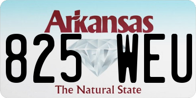 AR license plate 825WEU