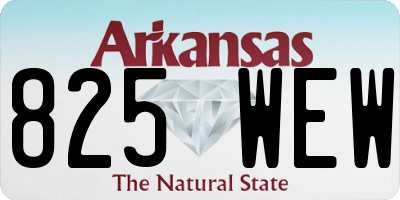 AR license plate 825WEW