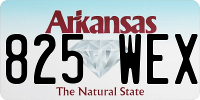 AR license plate 825WEX
