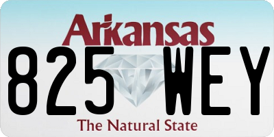 AR license plate 825WEY