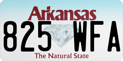 AR license plate 825WFA