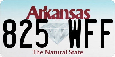 AR license plate 825WFF