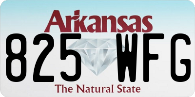 AR license plate 825WFG