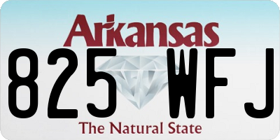 AR license plate 825WFJ