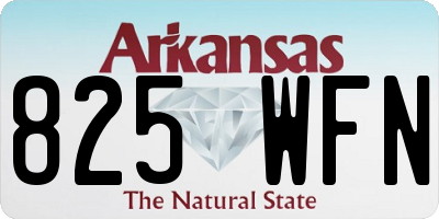 AR license plate 825WFN