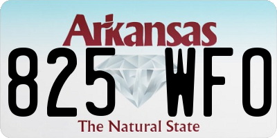 AR license plate 825WFO