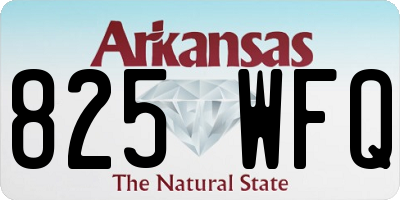 AR license plate 825WFQ