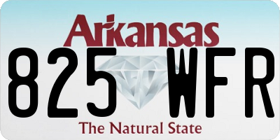 AR license plate 825WFR