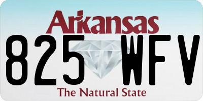AR license plate 825WFV