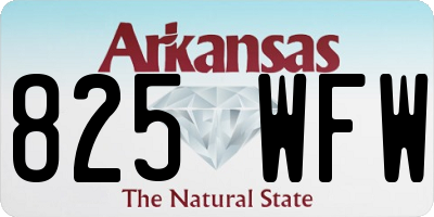 AR license plate 825WFW
