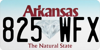AR license plate 825WFX
