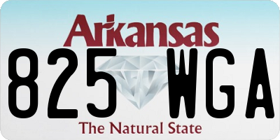 AR license plate 825WGA