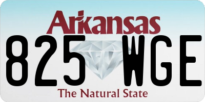 AR license plate 825WGE