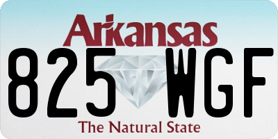 AR license plate 825WGF