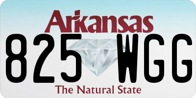 AR license plate 825WGG