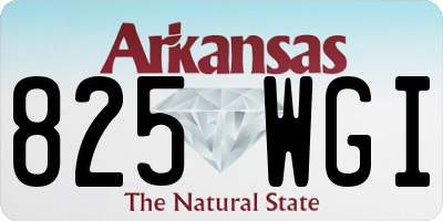 AR license plate 825WGI