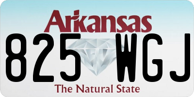AR license plate 825WGJ
