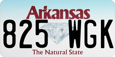 AR license plate 825WGK