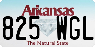 AR license plate 825WGL