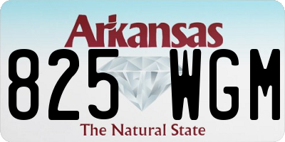 AR license plate 825WGM