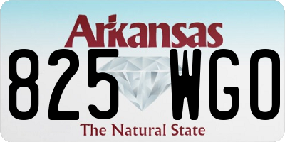 AR license plate 825WGO