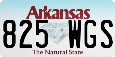 AR license plate 825WGS