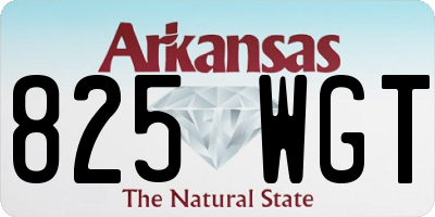 AR license plate 825WGT
