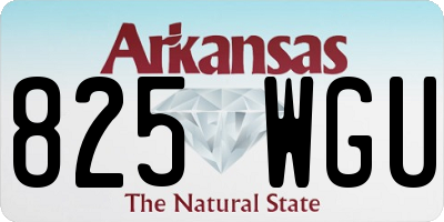 AR license plate 825WGU