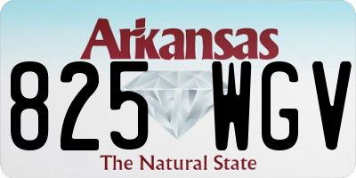 AR license plate 825WGV