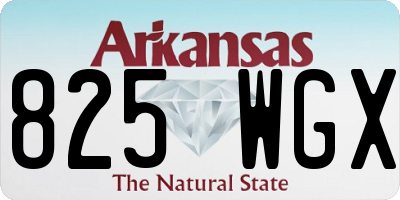 AR license plate 825WGX