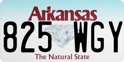 AR license plate 825WGY