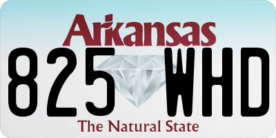 AR license plate 825WHD