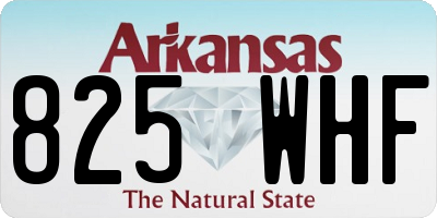 AR license plate 825WHF