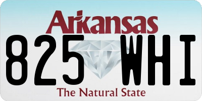 AR license plate 825WHI