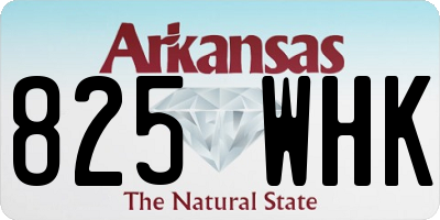 AR license plate 825WHK