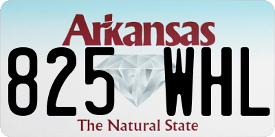 AR license plate 825WHL