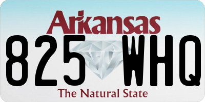 AR license plate 825WHQ