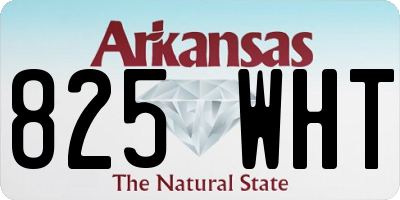 AR license plate 825WHT