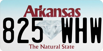 AR license plate 825WHW